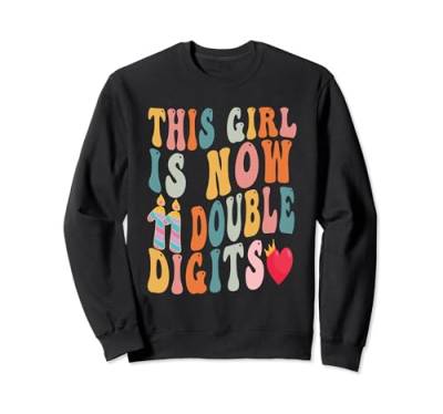Dieses Mädchen ist jetzt 11 zweistellige Geschenke zum 11. Geburtstag für Mädchen Sweatshirt von 11th Birthday Double Digits Girls Women Gifts