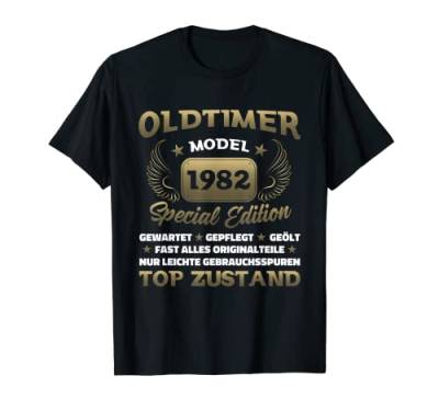 Oldtimer Jahrgang 1982 41. Geburtstag Herren lustiges retro T-Shirt von 1982 Vintage Geburtstag Jahrgang 82 Klassiker