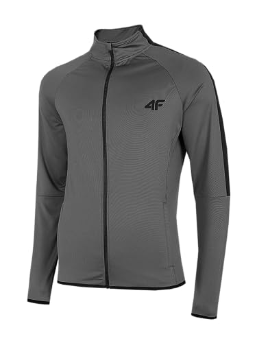 4F Herren Trainingsjacke BLMF010 schwarz/dunkelgrau S von 4F