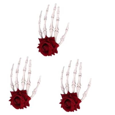 ABOOFAN Haarklammer 3 Stück Hand-Knochen-Haarnadel Punk-Rock-Haarspangen Knochen-Haarspangen Hand-Haarspange Haar-Accessoires Für Frauen Clips Haarspangen Für Frauen Große Haarspangen Für von ABOOFAN