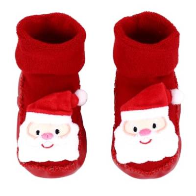 ABOOFAN Baby Weihnachtssocken Rutschfeste Bodensocken Stufensocken Winter Flockig Gemütliche Socken für Kleinkinder Neugeborene Kinder Weihnachtsferien (Für 12-24 Monate von ABOOFAN