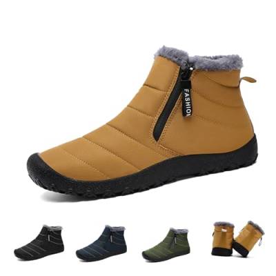 ACosySch Herren Winterschuhe Warm Wasserdicht Barfussschuhe Barefoot Shoes Gefüttert Schneestiefel Winter Outdoor Boots Winterstiefel von ACosySch