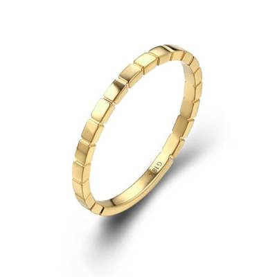 AMDXD 18K Gold Ringe, Gitter Verlobungsring Oval Form, Damen Partnerringe Pärchen Ringe Au 750 Echt Schmuck von AMDXD