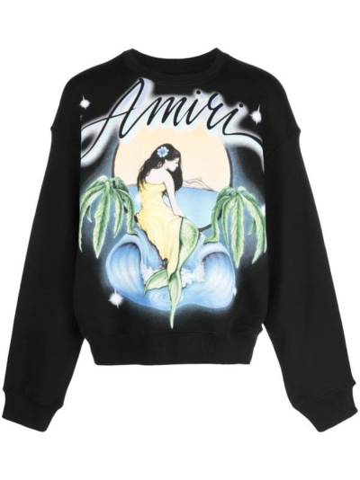 AMIRI Sweatshirt mit Meerjungfrauen-Print - Schwarz von AMIRI
