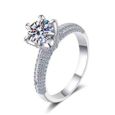 ANAZOZ Ringe für Damen Gold 585, Eheringe Damen größe 47 | Verlobungsring mit Labor Diamant 1 karat D-VVS1 oder VVS2, Promise Ring von ANAZOZ