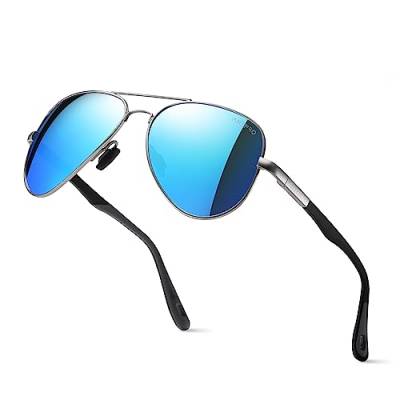 ANYPRO Sonnenbrille Herren Polarisiert Pilotenbrille sonnenbrillen Damen Polarisierte Piloten Sonnen Brille Fahren Angeln UV400 Schutz Fliegerbrille von ANYPRO