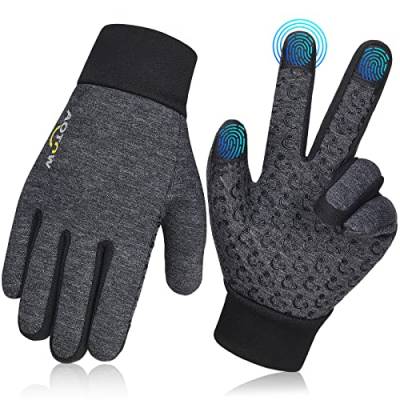 AOTOW Handschuhe Kinder Wasserdicht Winter Fahrradhandschuhe: Fahrrad Winterhandschuhe Touchscreen Warm Laufhandschuhe Winddicht Sport Outdoor mit Anti-Rutsch für 4-6 Jahre Jungen Mädchen von AOTOW