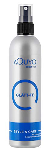 Style & Care Hitzeschutzspray, Hitzeschutz für Haare beim Glätten mit Glätteisen (200ml) | Spray schützt das Haar vor Haarbruch durch Hitze beim Fönen oder anderen Wäremeeinflüssen von AQUYO Cosmetics