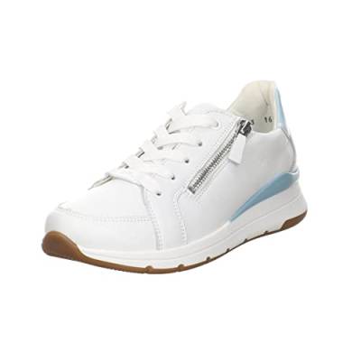 ARA Damen Osaka Schnürschuh Lowcut, WEISS,AQUA , 41 EU Weit von ARA