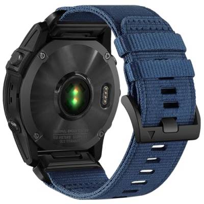 Abanen Verbessertes Quick Fit 22 mm Nylon-Uhrenarmband für Garmin Fenix 7 / Fenix 6 / Fenix 5 / Epix Pro 47 mm, verstellbares gewebtes Gurtband, Sportarmband mit Edelstahl-Verschluss für Forerunner von Abanen