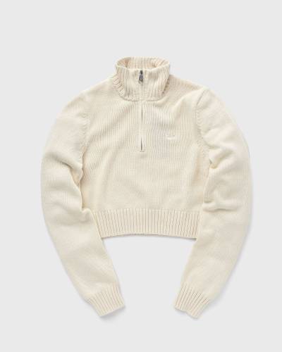 Adidas WMNS KNIT HALF ZIP women Pullovers|Zippers & Cardigans beige in Größe:XS von Adidas