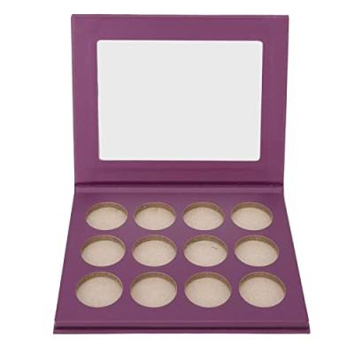 Leere Lidschatten-Palette mit 12 Löchern, tragbare DIY-Make-up-Rouge-Palette für Kosmetikgeschäfte(Lila) von Agatige