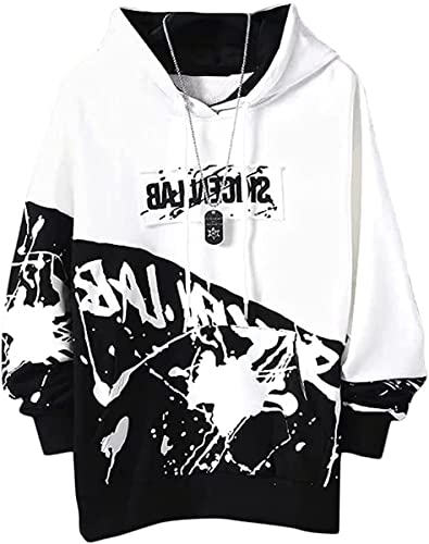 Agiyenna Herren Techwear Japanischer Harajuku Kapuzenpullover Hip Hop Streetwear Urban Hoodie von Agiyenna