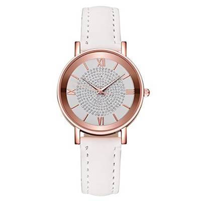 Uhr Damen Armbanduhr Damenuhren Quarzuhr Watch für Frauen Damen, Luxus Temperament Damen Gürteluhr Analoge Arabische Digitale Quarzuhr Mädchenuhr Damenuhr von Ainiyo