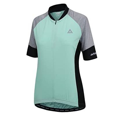 Airtracks Damen Fahrradtrikot Kurzarm Pro Line Radtrikot Jersey Bike Shirt Atmungsaktiv Schnelltrocknend Reflektierend Größen XS S M XL XXL - blau - XL von Airtracks