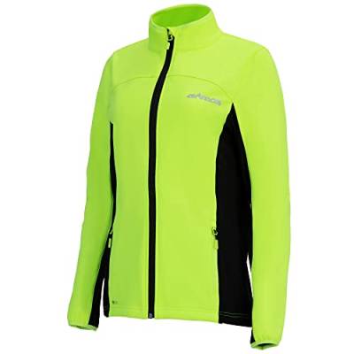 Airtracks Damen Thermo Jacke Pro Line II Softshell Fahrradjacke Laufjacke Radlerjacke Radjacke Wasserdicht Winddicht Windstopper Atmungsaktiv Reflektierend - Neon S von Airtracks