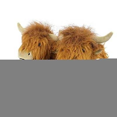 Süße Kuh Hausschuhe - Süße Weiche Plüsch-Scottish-Kuhhausschuhe Für Zu Hause, Flauschige Kuh Pantoffeln Lustige Kuh Geschenke Für Frauen Rutschfeste Cozy Kuh Slippers von Aizuoni