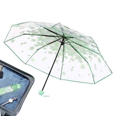 Transparente Regenschirme für Regen, Kirschblüten-Regenschirm - Sakura Clear Mädchen-Regenschirm | Regenschirme mit mattierter Textur für Erwachsene, Mädchen, Studenten und Frauen Aizuoni von Aizuoni