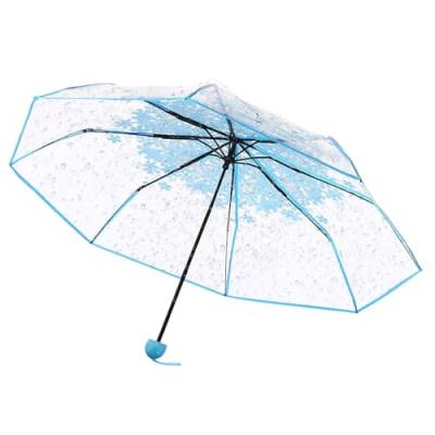 Transparenter Blumenschirm, transparente Regenschirme für Regen | Sakura Clear Mädchen-Regenschirm,Regenschirme mit mattierter Textur für Erwachsene, Mädchen, Studenten und Frauen Aizuoni von Aizuoni