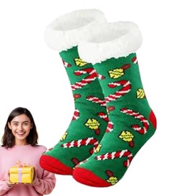 Weihnachts-Slipper-Socken - Weihnachts-Wintersocken - Crew-Socken für kaltes Wetter, Vintage-Muster, Socken für Damen, Herren, Kinder, Jungen, Mädchen, Geschenk Aizuoni von Aizuoni
