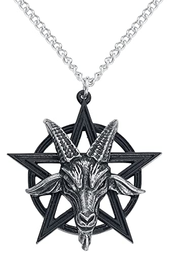 Alchemy Gothic Baphomet Pendant Männer Halskette schwarz/silberfarben Hartzinn Gothic, Rockwear von Metallica