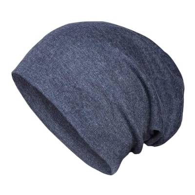 Altartar Beanie Mütze Damen, Dünne Sportmütze Herren Wintermütze Baumwolle Slouchy Hüte Schlafmütze laufmütze Chemo Schlafmütze Kopfbedeckung Skull Cap grau blau von Altartar