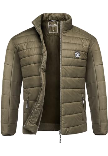 Amaci&Sons Herren Steppjacke Outdoor Basic Patch Jacke 9103 Olive XL von Amaci&Sons