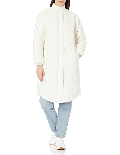 Amazon Essentials Damen Gesteppter Mantel (in Übergröße erhältlich), Eierschalenweiß, XS von Amazon Essentials