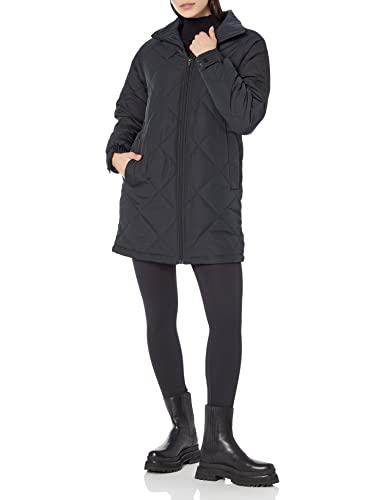 Amazon Essentials Damen Mittellanger Daunenmantel aus recyceltem Polyester in lockerer Passform (in Übergröße erhältlich) (Früher Amazon Aware), Schwarz, XL von Amazon Essentials