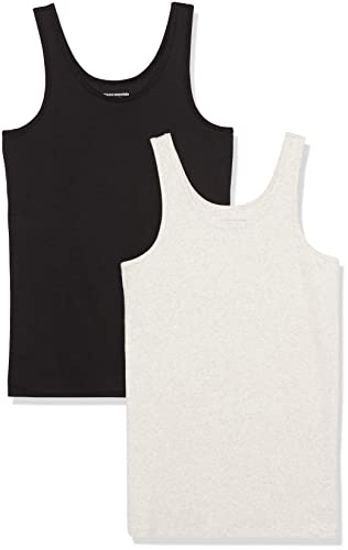 Amazon Essentials Damen Umstands-Tanktop, 2er-Pack, Beige/Schwarz, M von Amazon Essentials