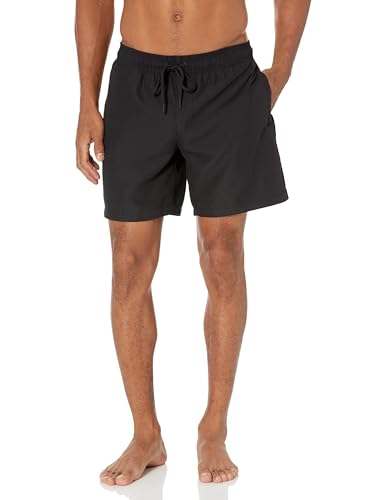 Amazon Essentials Herren Badehose, Schnell Trocknend, 18 cm, Schwarz, XL von Amazon Essentials