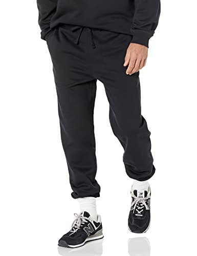 Amazon Essentials Herren Unten geschlossene Jogginghose mit lockerer Passform (erhältlich in Big & Tall), Schwarz, XL von Amazon Essentials