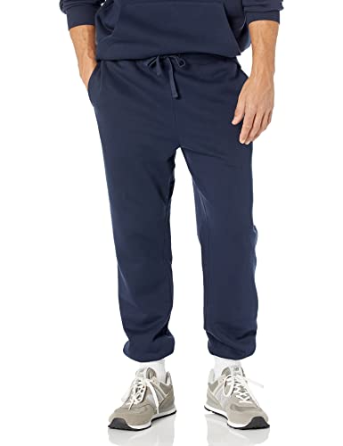 Amazon Essentials Herren Unten geschlossene Jogginghose mit lockerer Passform (erhältlich in Big & Tall), Marineblau, M von Amazon Essentials