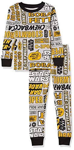 Amazon Essentials Star Wars Jungen Schlafanzug-Schlaf-Sets Flanell, Yellow, Star Wars Comic - Kids, 10 Jahre von Amazon Essentials