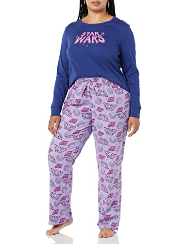 Amazon Essentials Disney | Marvel | Star Wars Damen Schlafanzug-Schlaf-Sets Flanell, Star Wars Logo Leia - Womens, XS von Amazon Essentials