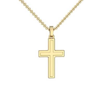 Kreuz Kette Gold 333 echt +GRATIS Etui+ Kinder Kreuzkette Kette mit Kreuz Kettenanhänger Anhänger Echtgold Goldkette Gelbgold 333er Kommunion Konfirmation Mädchen Jungen Kreuzanhänger FF418 von Amoonic