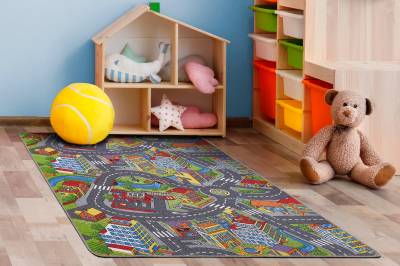 Andiamo Kinderteppich "Straße", rechteckig, Straßen-Spiel-Teppich, Straßenbreite: 8,5 cm, Kinderzimmer von Andiamo