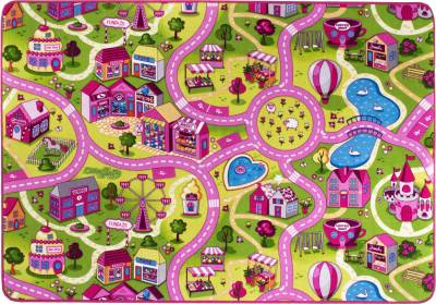 Andiamo Kinderteppich "Big City/Sweet Village", rechteckig, Straßen-Spiel-Teppich, für Mädchen & Jungen, Kinderzimmer von Andiamo