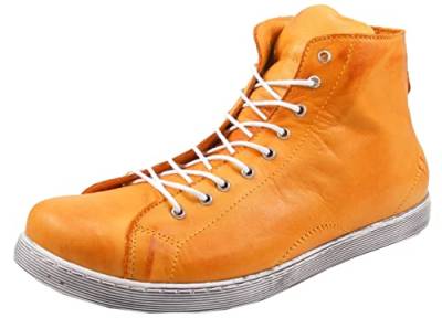 Andrea Conti Damen Schnürboot High Top Sneaker mit Zipper dynamisch 0341500, Größe:42 EU, Farbe:Orange von Andrea Conti