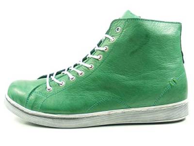 Andrea Conti Sneaker High mit Reißverschluss 0341500 Damen Schnürboots, Größe:41 EU, Farbe:Grün von Andrea Conti