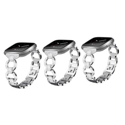 Angoily 3st Für Trendige Accessoires Diamant Armband Uhrenarmbänder Für Damen Vermissen Bänder Für Frauen Edelstahluhr Pyjamas Para Souveränes Silber Nachthemd Silberlinge Anschauen von Angoily