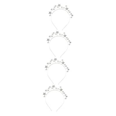 Angoily 4 Stück Sterne Stirnband haar zubehör haarschmuck kapuzenpullover Rhinestone Haar-Accessoires tragegurte Pentagramm Kopfbedeckung metallische Linie schmücken Damen Strasssteine von Angoily