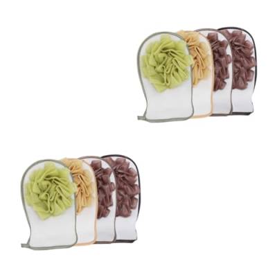 Angoily 6 Stück 2 Doppelseitiges Peeling-handtuch Herzförmige Kuchenformen Taschentücher Für Getränkehalter Bade-peeling-handschuh Body-spa-handschuhe Liebhaber Badetuch Körper von Angoily