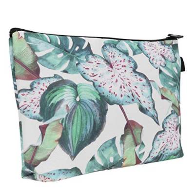 Digitaldruck-Blumen-Pflanzen-Kupplungs-Aufbewahrungs-wasserdichte tragbare Reise-Kosmetiktasche Aufbewahrungstasche Kosmetiktasche für die Reise Make-up-Reisekoffer Make-up-Taschen von Angoily