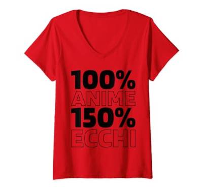 Damen Manga Zeichentrickfilm - Cosplay Kawaii Otaku Anime T-Shirt mit V-Ausschnitt von Anime Geschenke & Ideen