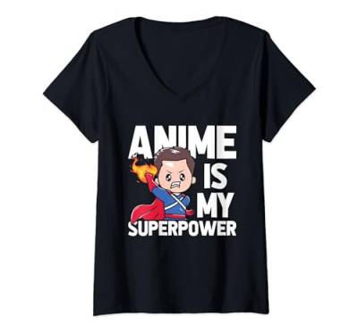 Damen Manga Zeichentrickfilm Otaku Cosplay - Kawaii Anime T-Shirt mit V-Ausschnitt von Anime Geschenke & Ideen