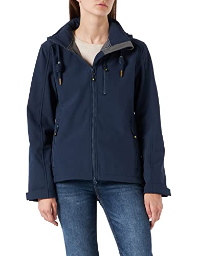 Ankerglut Damen Damen mit Abnehmbarer Kapuze Gefüttert Übergangsjacke Windbreaker #Ankerglutfreude Softshelljacke, Navy, 38 EU von Ankerglut