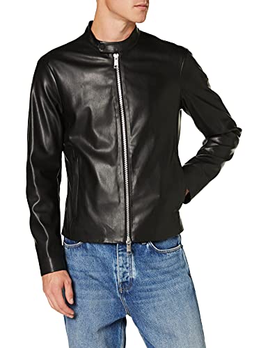 Armani Exchange Herren Eco-leather Blouson Bomberjacke, Schwarz, M von Armani Exchange