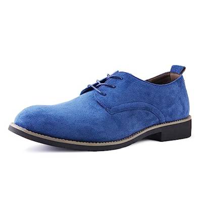 Herren Hochzeit Brogue Schuhe Anzugschuhe Derby Schnürhalbschuhe Oxfords Klassische Business Schuhe SolidBlau 42 von Aro Lora