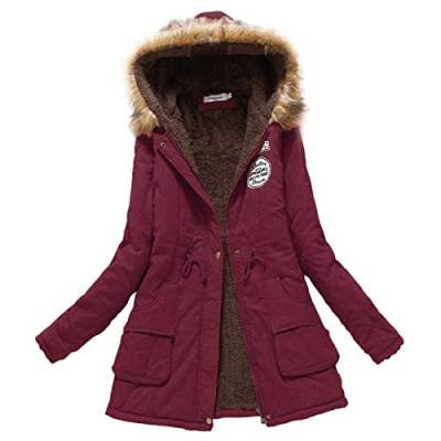 Winterjacke, Daunenmantel mit Kapuze Damen Winterjacke Lang Warme lange Jacke, Warmer Wintermantel, Schlanke Oberbekleidung, Kapuzenjacke, Winterparka, Steppjacke, Wintermantel, Outdoor Daunenmantel von Ashleyzj